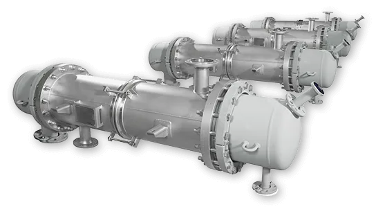 Heat exchanger with glass-lined bonnets